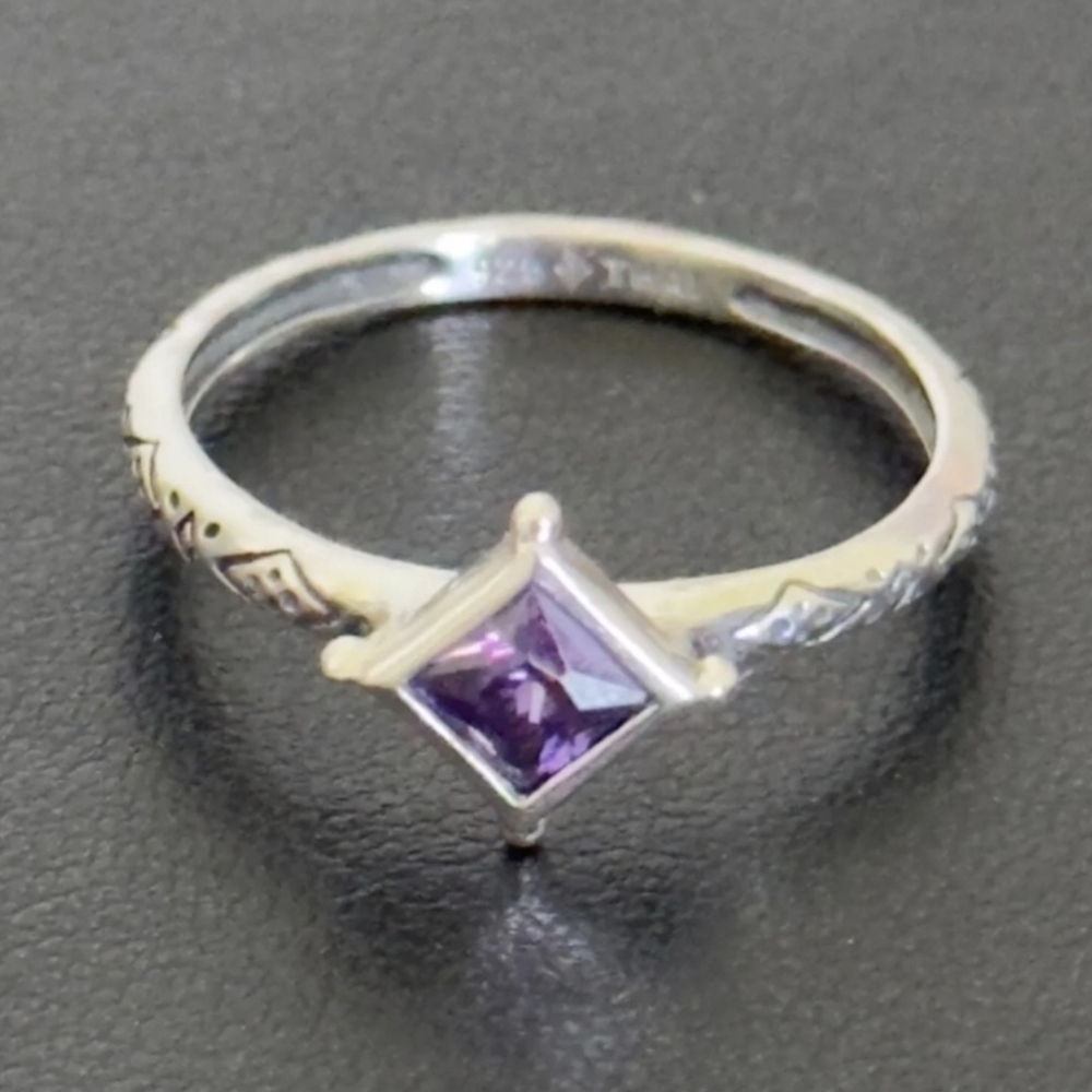 Silpada 925 Sterling Silver Purple CZ Ring